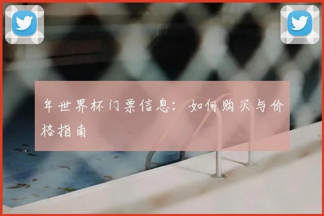 年世界杯门票信息：如何购买与价格指南
